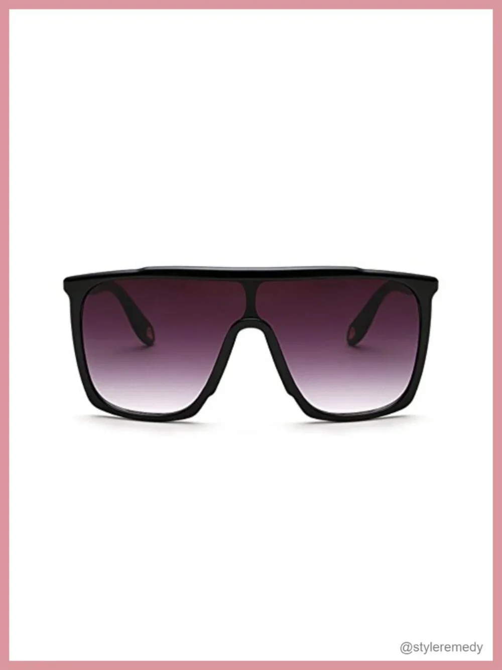 Oversized 70s Retro Flat Top Square Shield Sunglasses UV400 Unisex